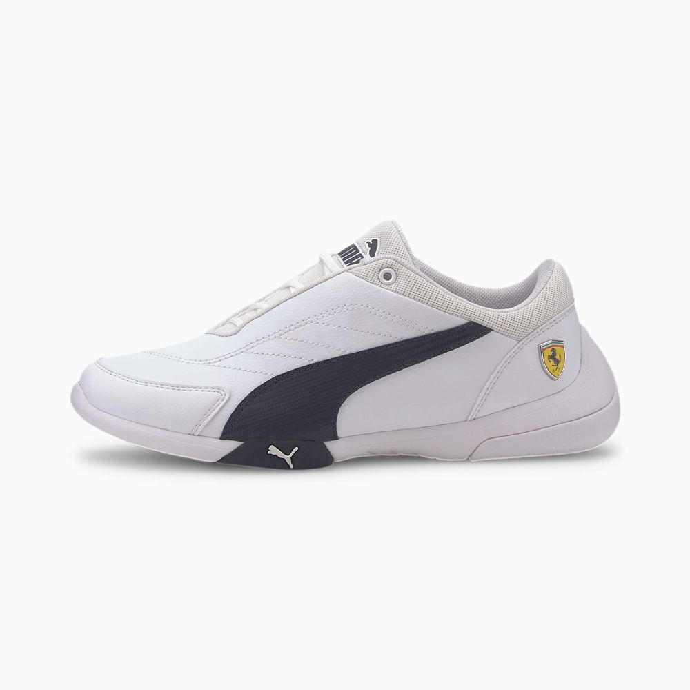 Puma Scuderia Ferrari Kart Cat III Lány Motorsport Cipő - Fehér/Sötétkék ( Hungary - QUEXZ1439 )